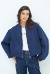 BOMBER CORTO ACCOPPIATO BLU